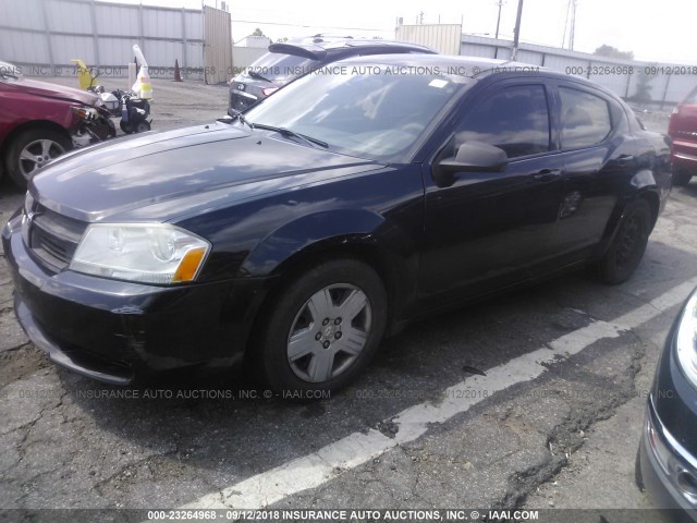 1B3LC46B39N522451 - 2009 DODGE AVENGER SE/SXT BLACK photo 2