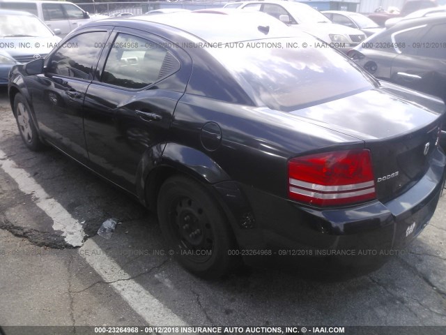 1B3LC46B39N522451 - 2009 DODGE AVENGER SE/SXT BLACK photo 3