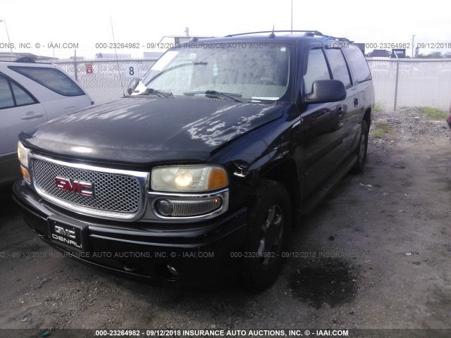 1GKFK66U95J261683 - 2005 GMC YUKON XL DENALI BLACK photo 2