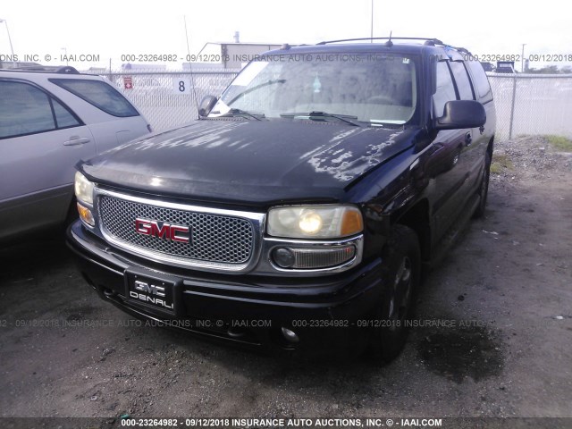 1GKFK66U95J261683 - 2005 GMC YUKON XL DENALI BLACK photo 6