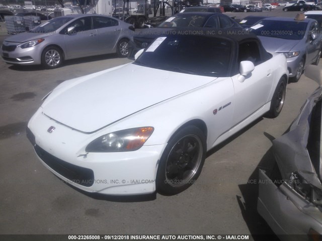 JHMAP11411T009201 - 2001 HONDA S2000 WHITE photo 2