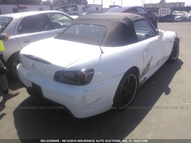 JHMAP11411T009201 - 2001 HONDA S2000 WHITE photo 4