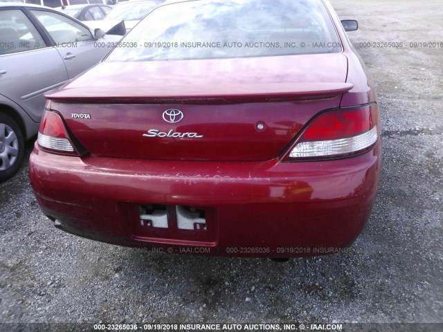 2T1CF22P8XC194844 - 1999 TOYOTA CAMRY SOLARA SE/SLE Qırmızı foto 6