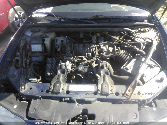 2G1WX12K539178340 - 2003 CHEVROLET MONTE CARLO SS ლურჯი ფოტო 10