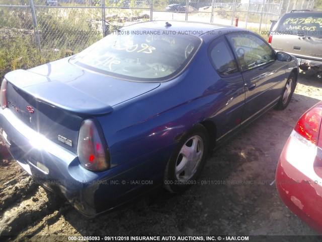 2G1WX12K539178340 - 2003 CHEVROLET MONTE CARLO SS ლურჯი ფოტო 4