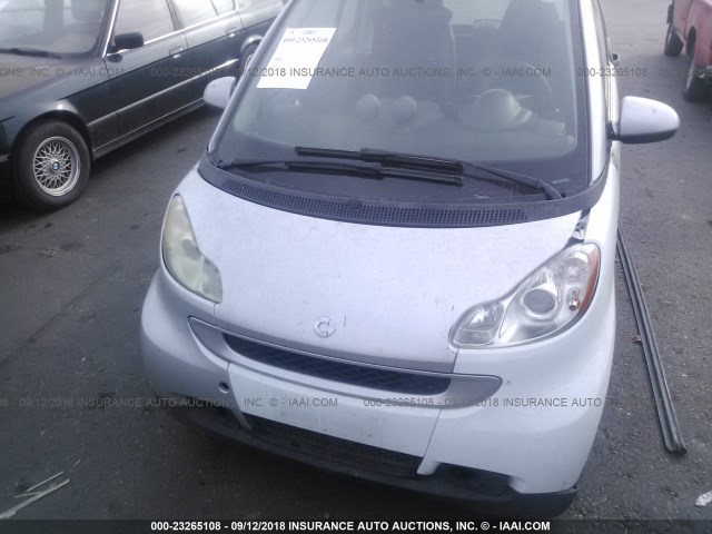 WMEEJ31X78K128169 - 2008 SMART FORTWO PURE/PASSION SILVER photo 10