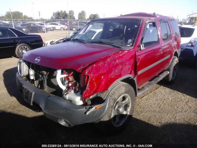 5N1MD28T02C589564 - 2002 NISSAN XTERRA SE/SC MAROON photo 2