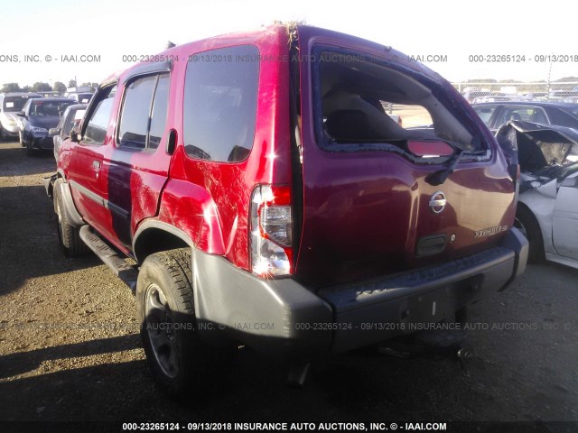 5N1MD28T02C589564 - 2002 NISSAN XTERRA SE/SC MAROON photo 3