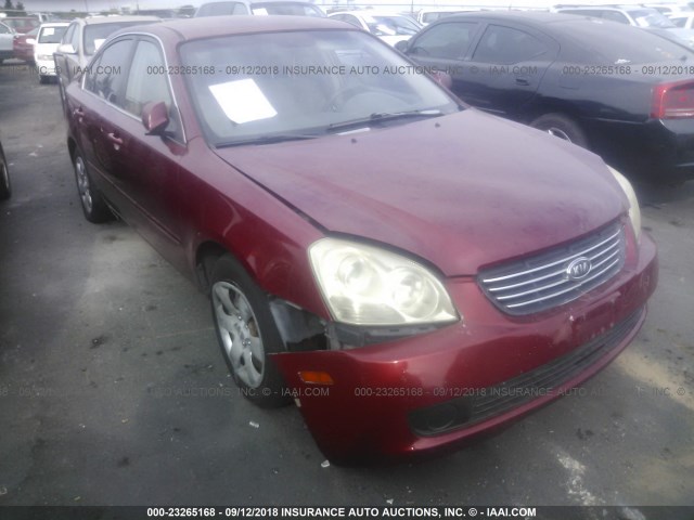 KNAGE123475118009 - 2007 KIA OPTIMA LX/EX BURGUNDY photo 1