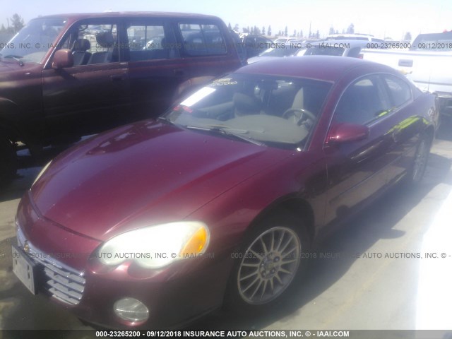 4C3AG52H45E017204 - 2005 CHRYSLER SEBRING LIMITED RED photo 2