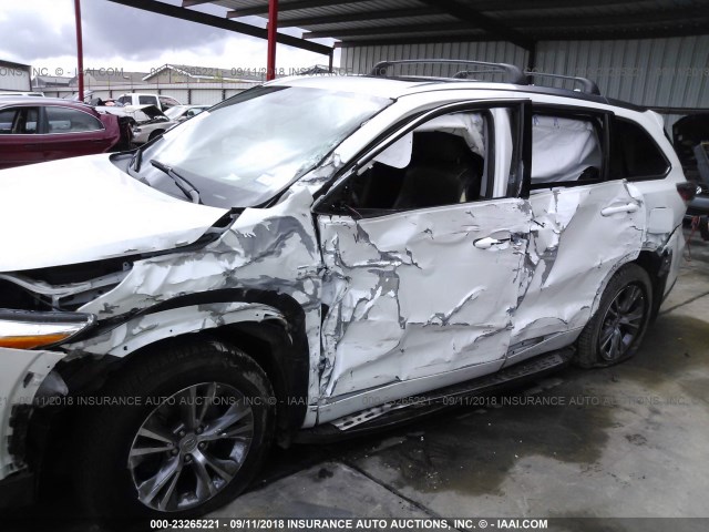 5TDJKRFH5FS187662 - 2015 TOYOTA HIGHLANDER XLE თეთრი ფოტო 6