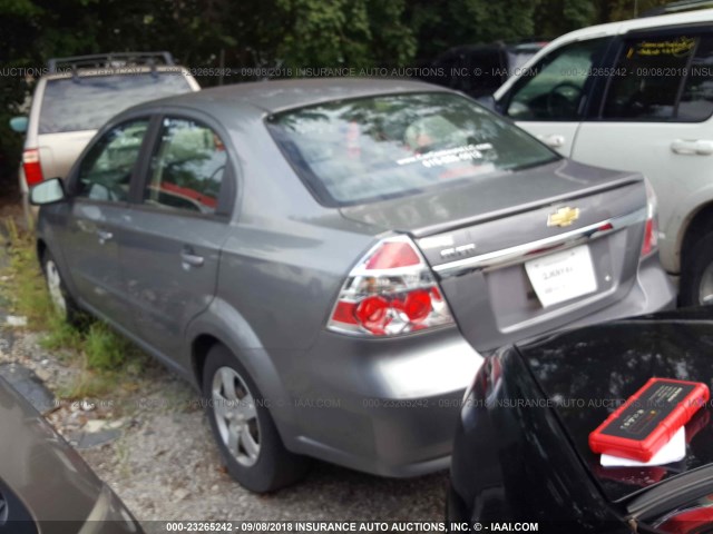 KL1TD5DE3BB139249 - 2011 CHEVROLET AVEO SILVER photo 3