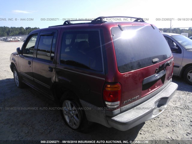 1FMZU62X5YUA95955 - 2000 FORD EXPLORER XLS MAROON photo 3