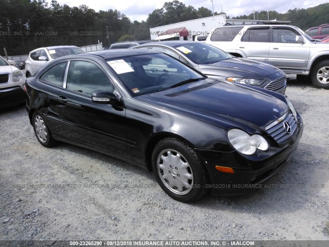 WDBRN47J72A279151 - 2002 MERCEDES-BENZ C 230K SPORT COUPE BLACK photo 1