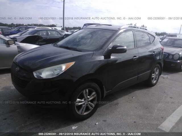 KM8JUCAC2CU500401 - 2012 HYUNDAI TUCSON GLS/LIMITED BLACK photo 2