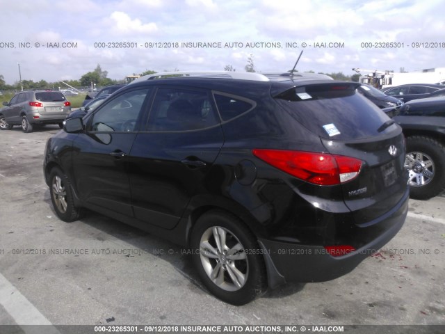 KM8JUCAC2CU500401 - 2012 HYUNDAI TUCSON GLS/LIMITED BLACK photo 3