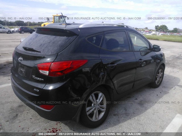 KM8JUCAC2CU500401 - 2012 HYUNDAI TUCSON GLS/LIMITED BLACK photo 4