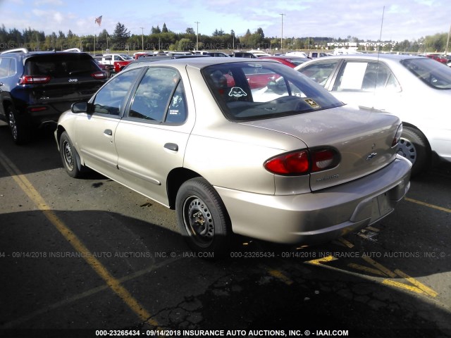 1G1JC524627468701 - 2002 CHEVROLET CAVALIER CNG TAN photo 3