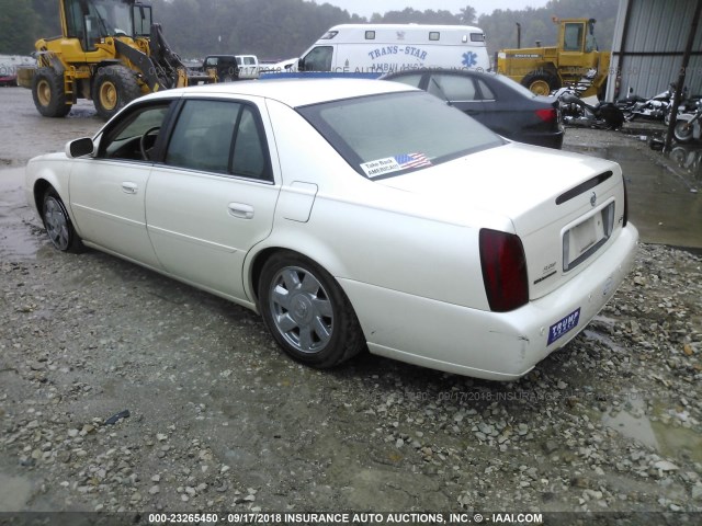 1G6KF57972U177491 - 2002 CADILLAC DEVILLE DTS WHITE photo 3