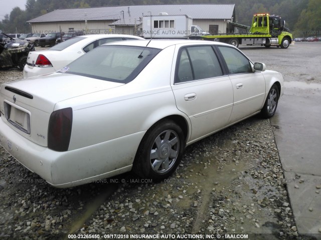 1G6KF57972U177491 - 2002 CADILLAC DEVILLE DTS WHITE photo 4