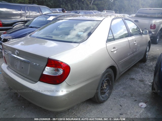 4T1BE32K43U716564 - 2003 TOYOTA CAMRY LE/XLE/SE BEIGE photo 4