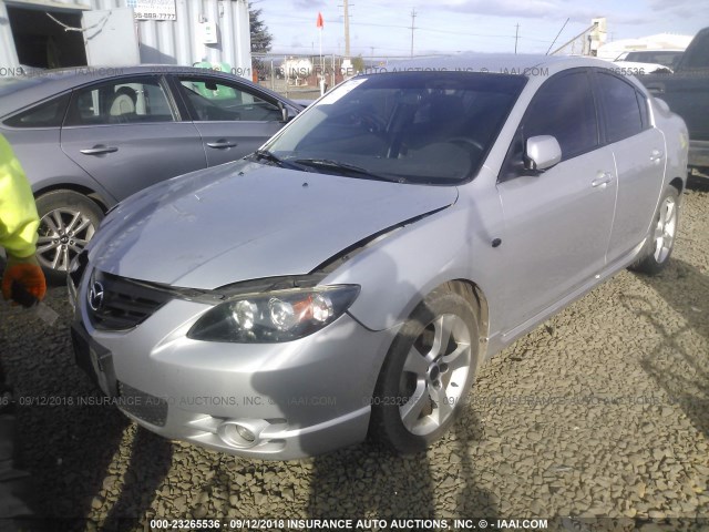 JM1BK123851222562 - 2005 MAZDA 3 S SILVER photo 2