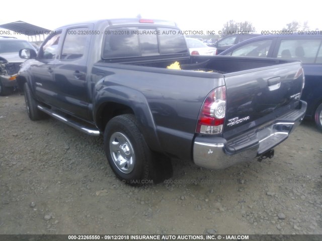 5TFJX4GN3FX048083 - 2015 TOYOTA TACOMA DOUBLE CAB PRERUNNER GRAY photo 3