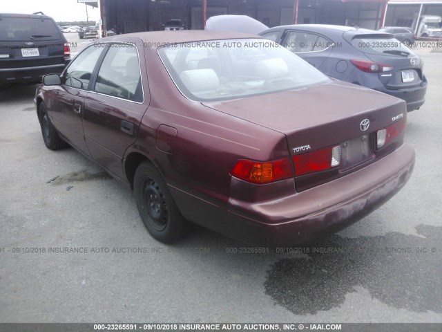 4T1BG22K31U119469 - 2001 TOYOTA CAMRY CE/LE/XLE 勃艮第红 照片 3
