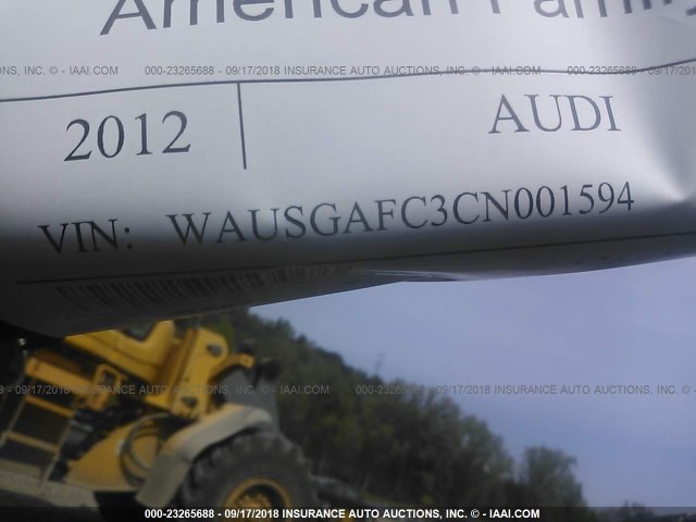 WAUSGAFC3CN001594 - 2012 AUDI A7 PRESTIGE BLACK photo 9