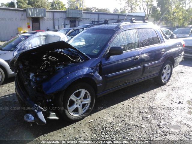 4S4BT62C757100861 - 2005 SUBARU BAJA SPORT BLUE photo 2