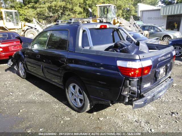 4S4BT62C757100861 - 2005 SUBARU BAJA SPORT BLUE photo 3