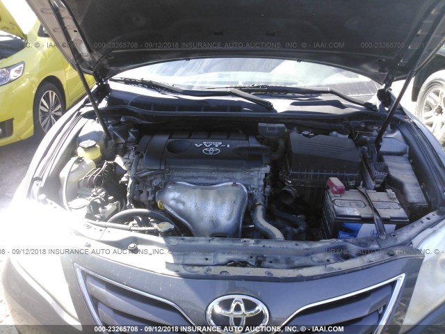 4T4BF3EK6AR023636 - 2010 TOYOTA CAMRY SE/LE/XLE GRAY photo 10