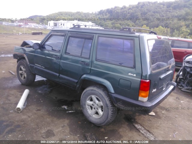 1J4FF68S5XL569477 - 1999 JEEP CHEROKEE SPORT/CLASSIC მწვანე ფოტო 3