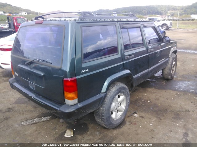1J4FF68S5XL569477 - 1999 JEEP CHEROKEE SPORT/CLASSIC მწვანე ფოტო 4