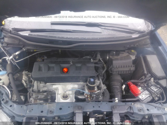 2HGFG3B10CH537420 - 2012 HONDA CIVIC EXL 蓝色 照片 10