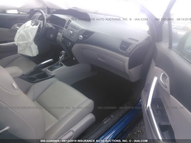 2HGFG3B10CH537420 - 2012 HONDA CIVIC EXL 蓝色 照片 5