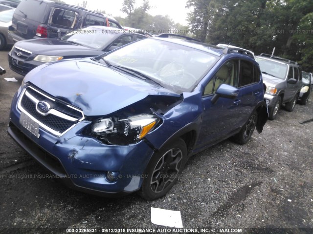 JF2GPASC6F8226269 - 2015 SUBARU XV CROSSTREK SPORT LIMITED BLUE photo 2