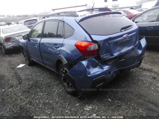 JF2GPASC6F8226269 - 2015 SUBARU XV CROSSTREK SPORT LIMITED BLUE photo 3