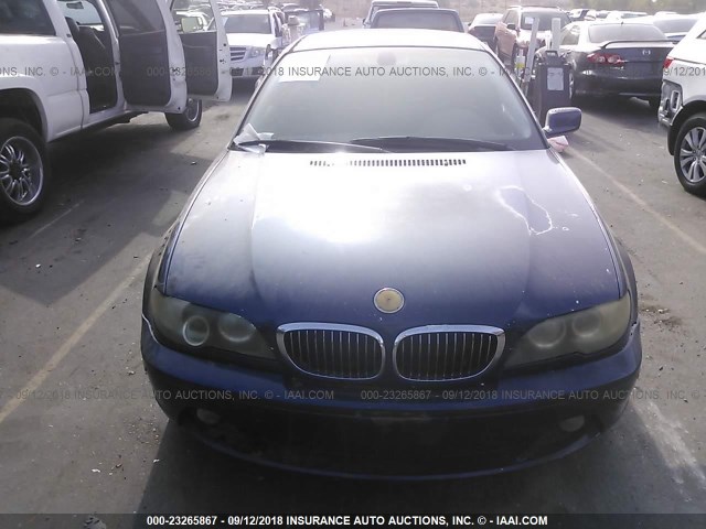 WBABD53454PL11345 - 2004 BMW 330 CI BLUE photo 6