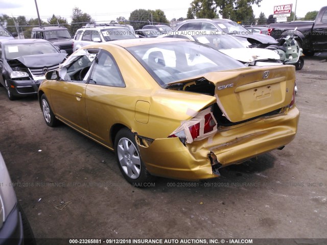 1HGEM22951L004841 - 2001 HONDA CIVIC SI/EX GOLD photo 3