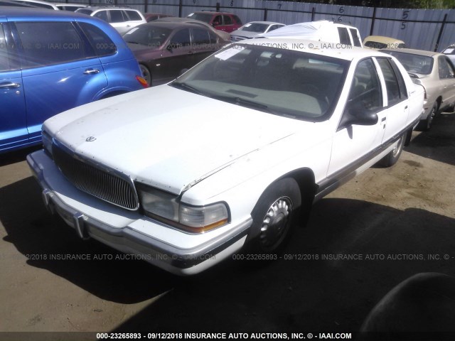 1G4BN52P0SR406369 - 1995 BUICK ROADMASTER WHITE photo 2