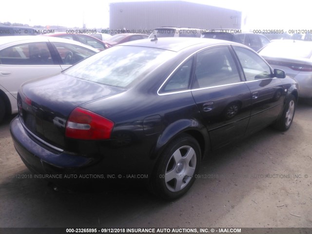 WAULD54B32N113745 - 2002 AUDI A6 2.7T QUATTRO Dark Blue photo 4