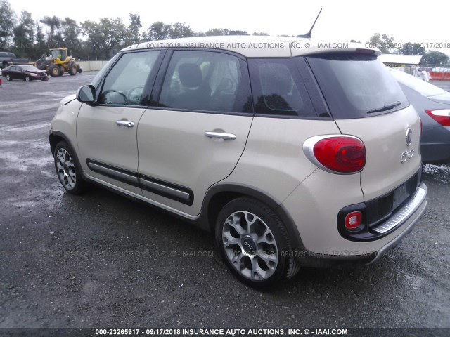 ZFBCFADH4EZ018198 - 2014 FIAT 500L TREKKING TAN photo 3