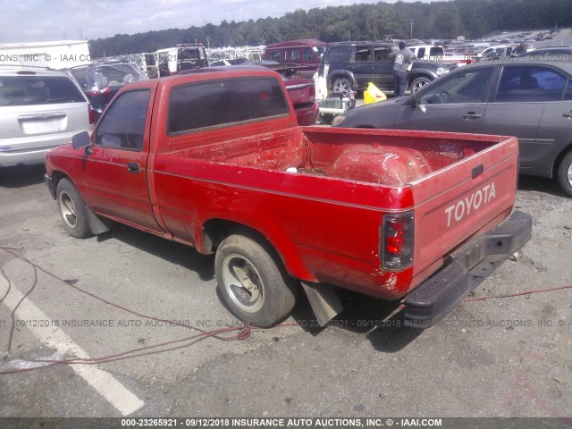 4TARN81AXPZ076308 - 1993 TOYOTA PICKUP 1/2 TON SHORT WHEELBASE STB RED photo 3