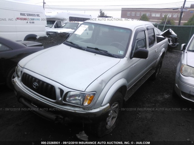 5TEHN72N23Z266355 - 2003 TOYOTA TACOMA DOUBLE CAB 银色 照片 2