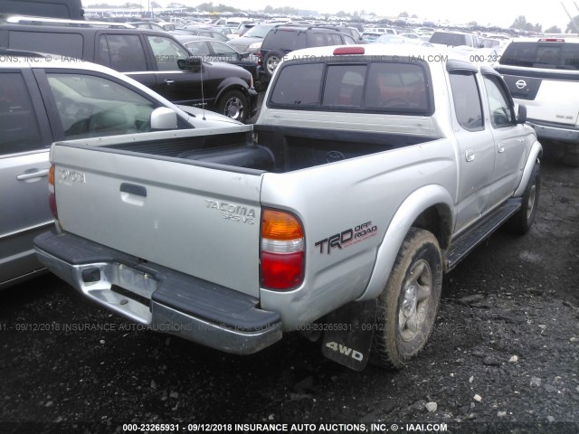 5TEHN72N23Z266355 - 2003 TOYOTA TACOMA DOUBLE CAB 银色 照片 4