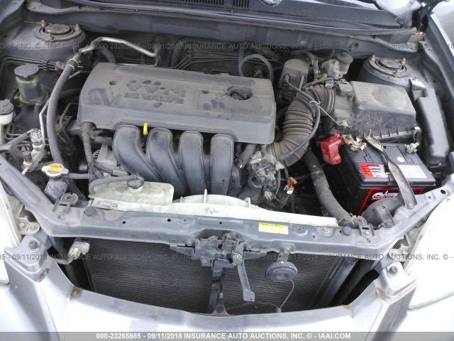 2T1LR32E25C367542 - 2005 TOYOTA COROLLA MATRIX XR GRAY photo 10