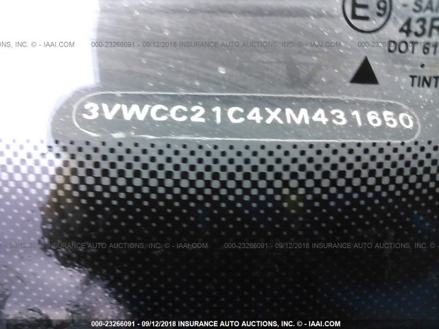 3VWCC21C4XM431650 - 1999 VOLKSWAGEN NEW BEETLE GLS Dark Blue photo 9