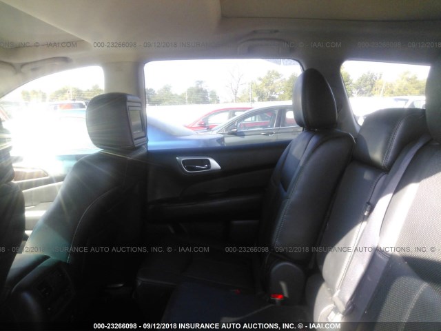 5N1AR2MM9DC665501 - 2013 NISSAN PATHFINDER S/SV/SL/PLATINUM RED photo 8