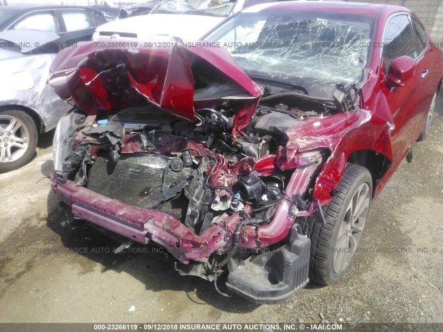 1HGCT2B85DA008020 - 2013 HONDA ACCORD EXL RED photo 6